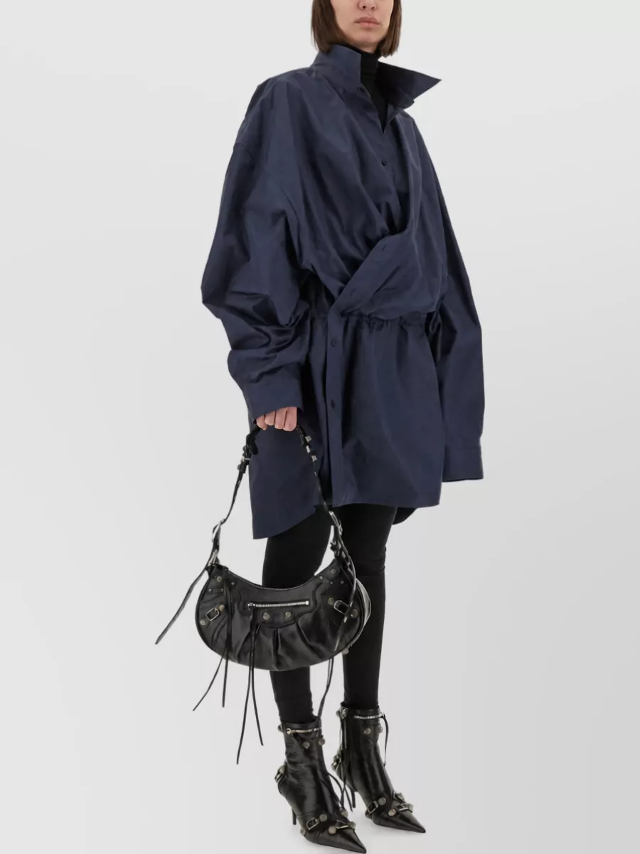 Balenciaga Cotton Mini Shirt Dress
