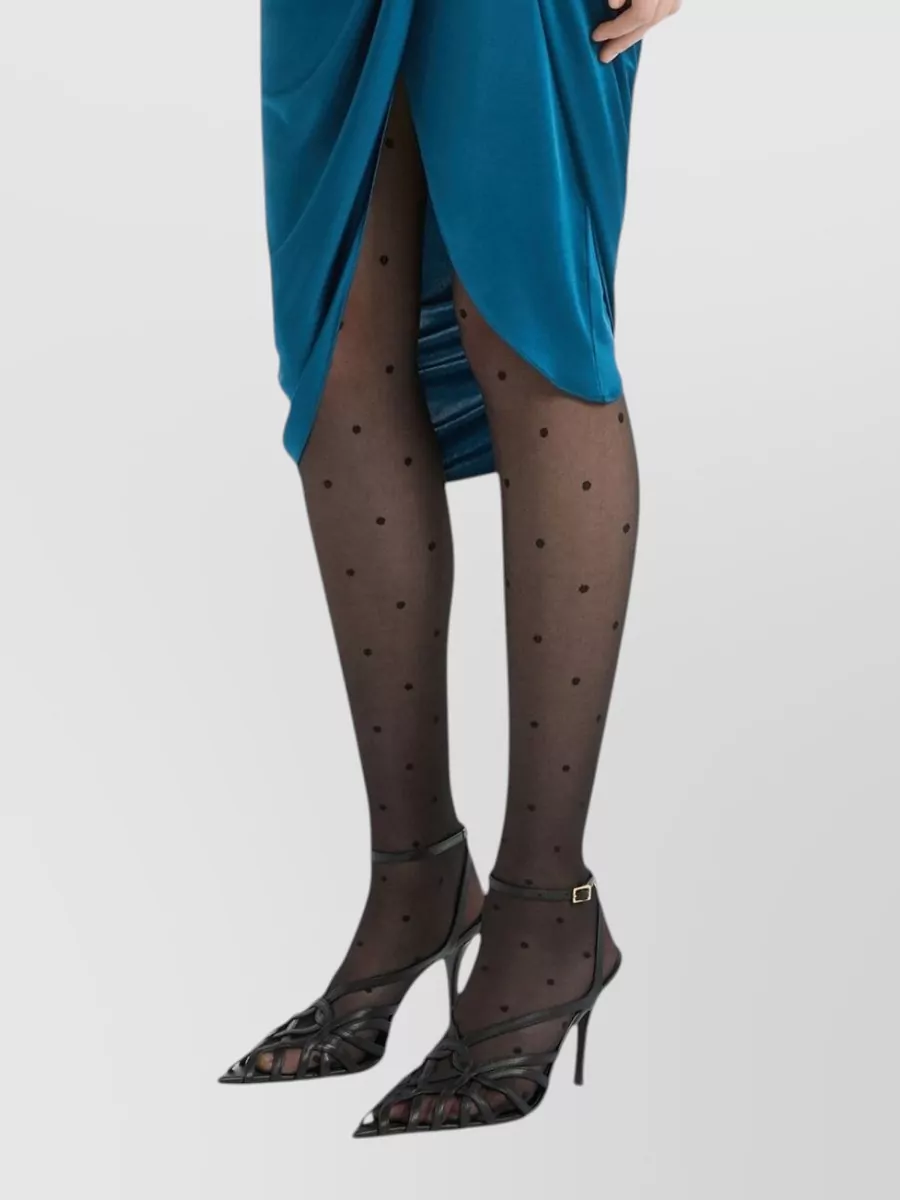 Balmain Draped Knot-Detail Midi Dress