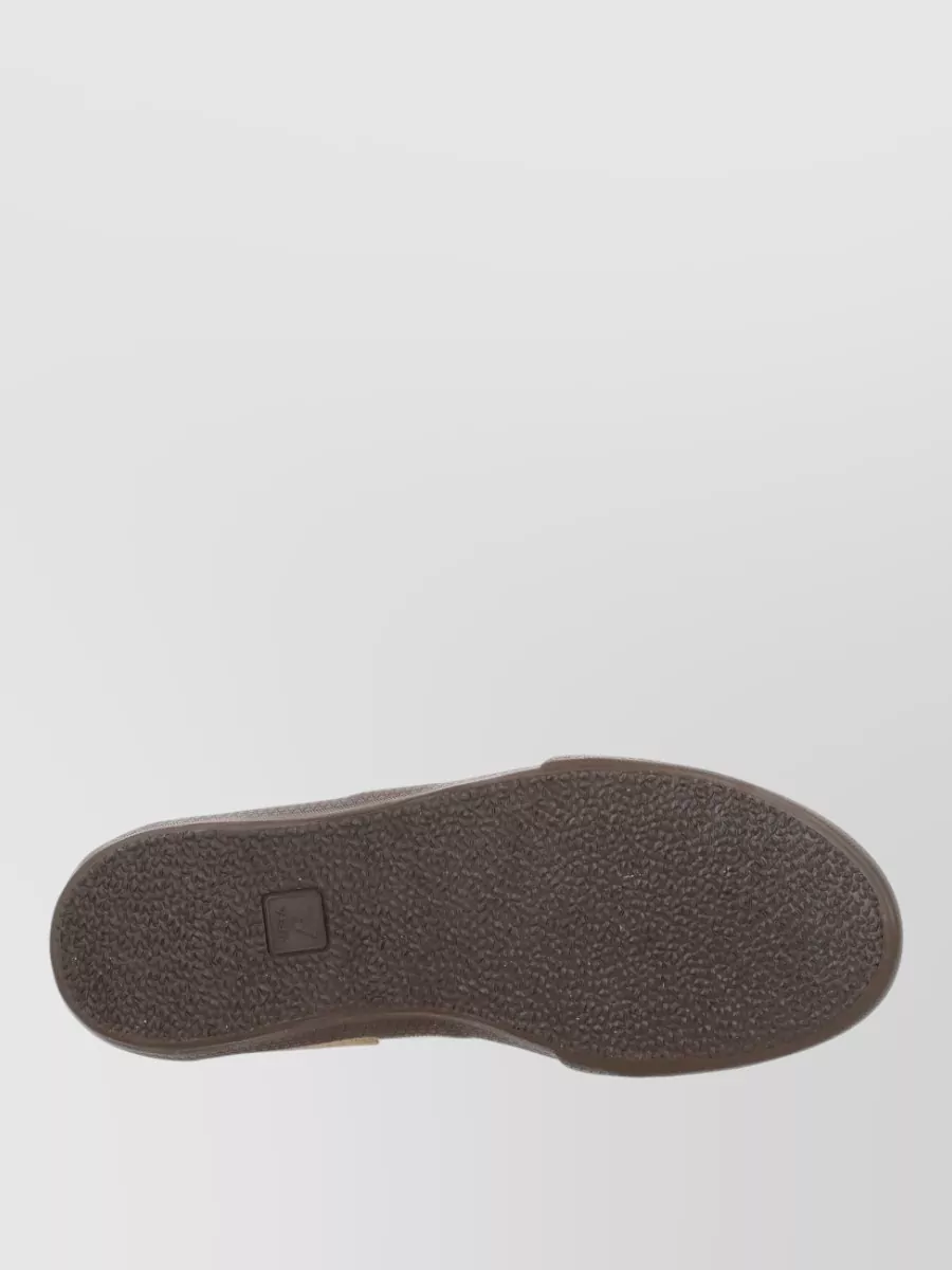 Veja Suede Sneakers With Rubber Sole And Round Toe