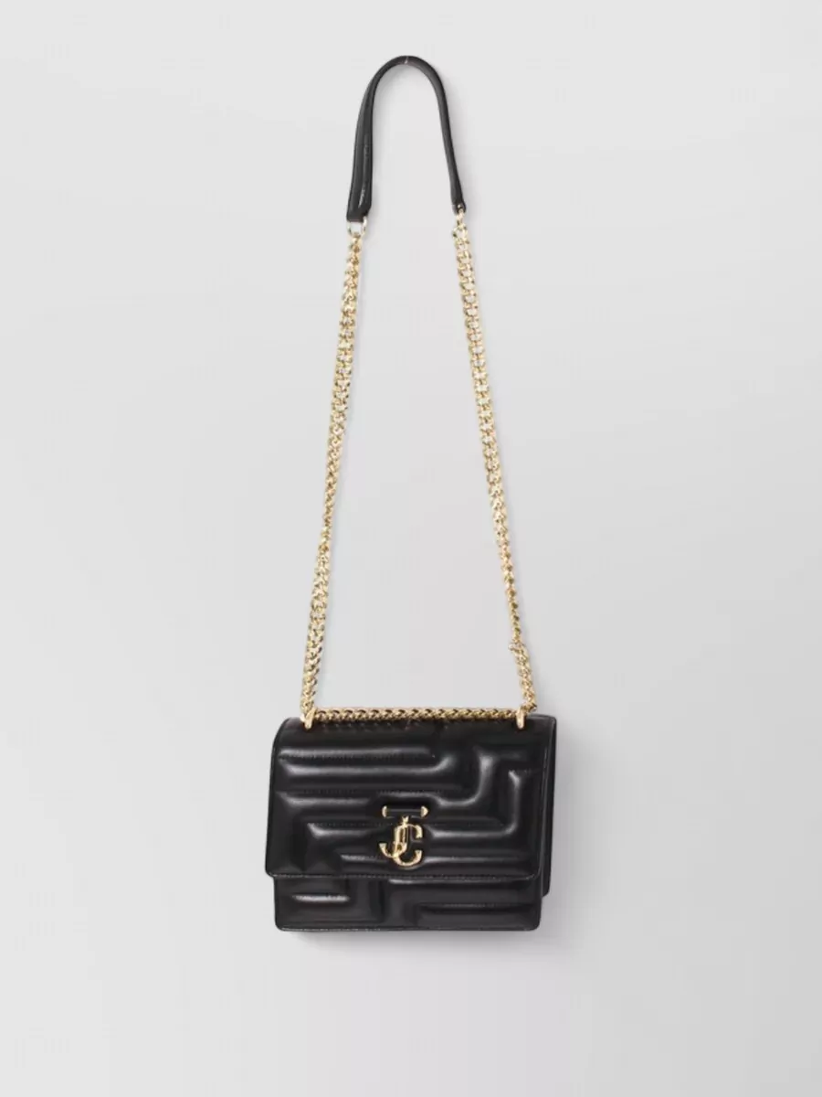Jimmy Choo Avenue Leather Shoulder Bag