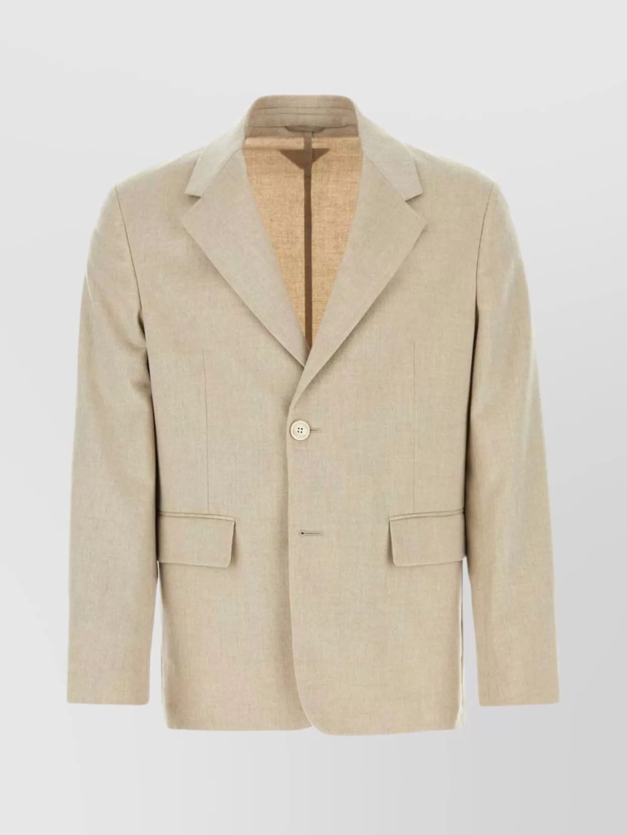 Shop Prada Cashmere Blazer With Notch Lapels And Back Vent For A Polished Look