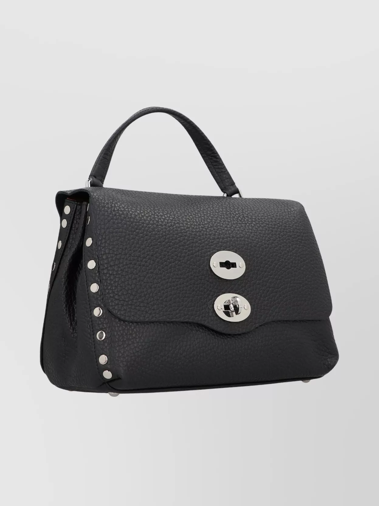 Zanellato Leather Crossbody Bag Featuring Studs