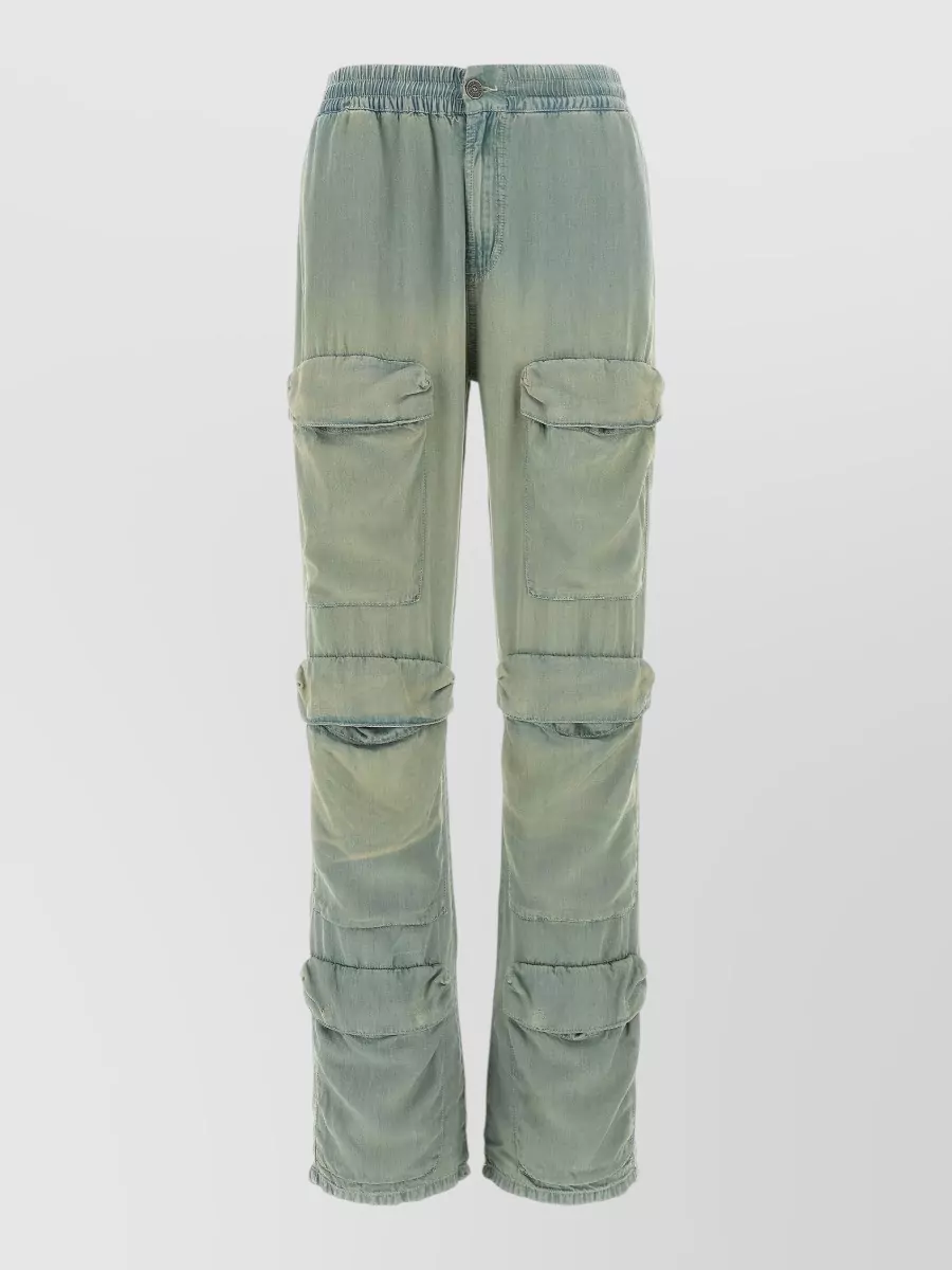 Diesel Lyocell Straight-Leg Cargo Jeans