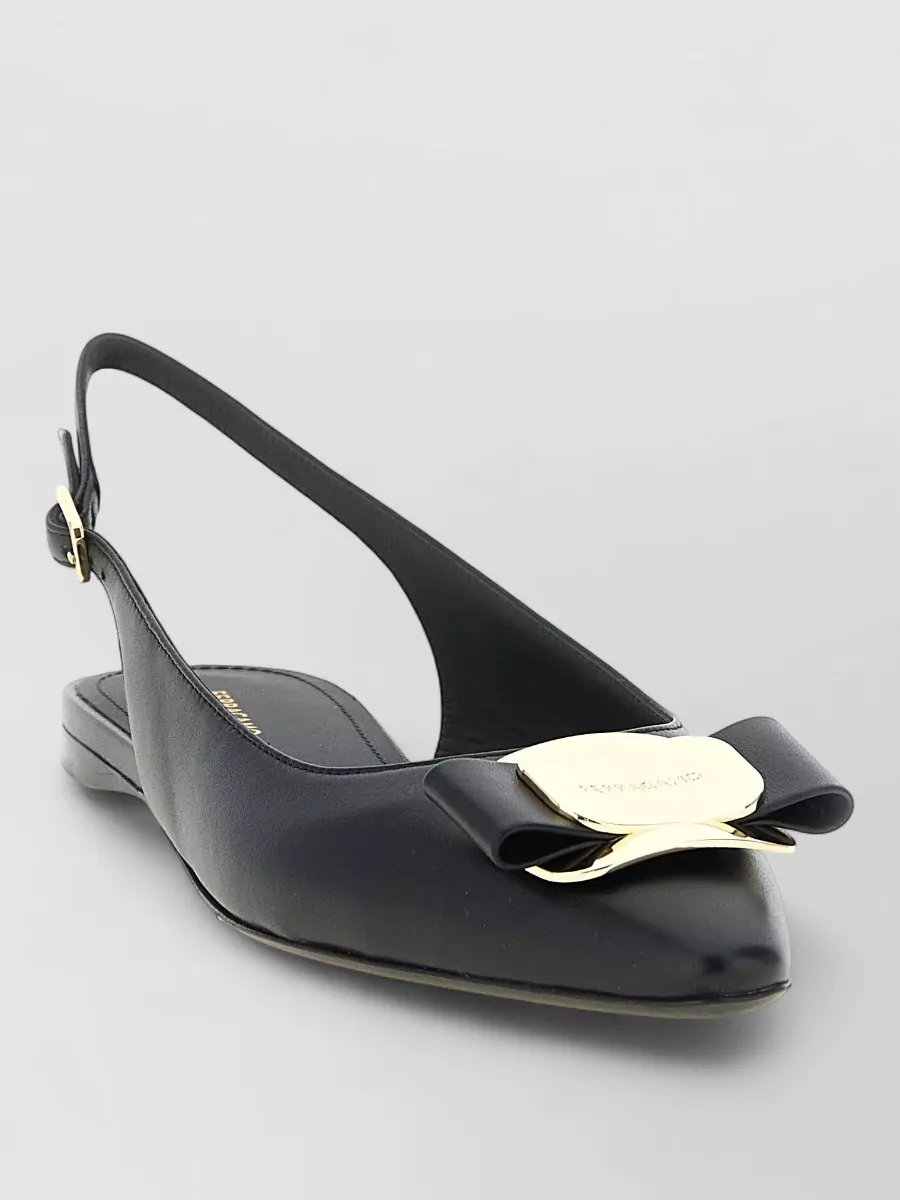 Ferragamo leather slingback pumps