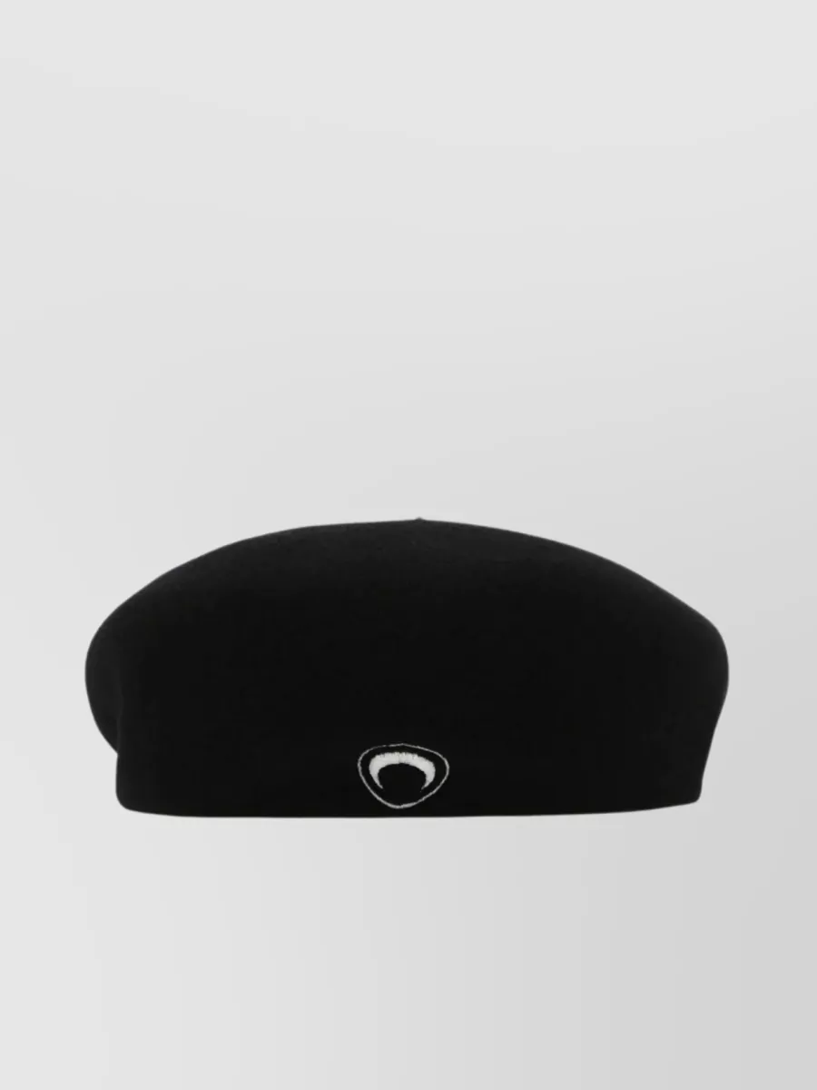 Shop Marine Serre Flat Visor Wool Cap In Black