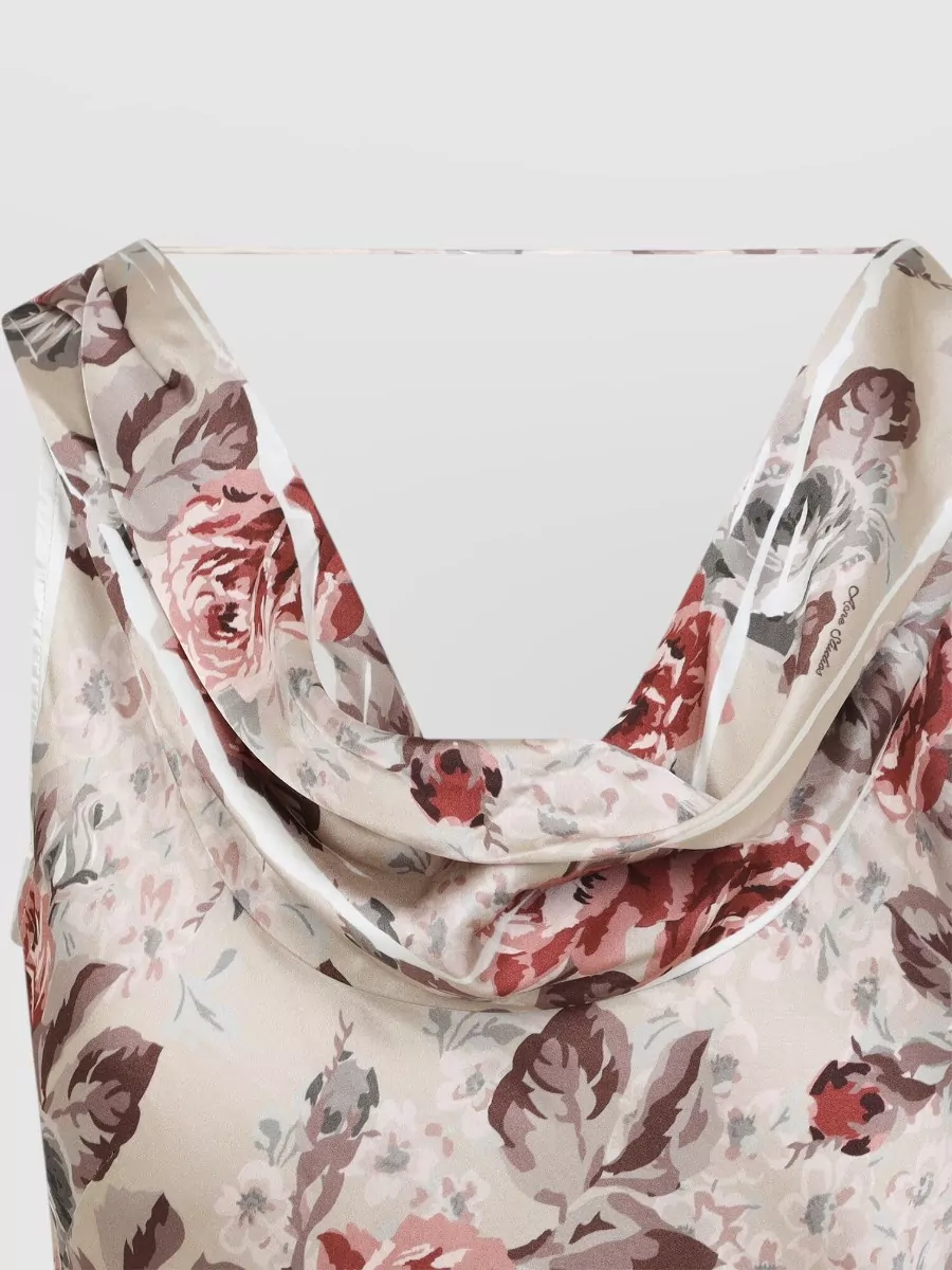 Acne Studios Floral-Print Draped Sleeveless Maxi Dress