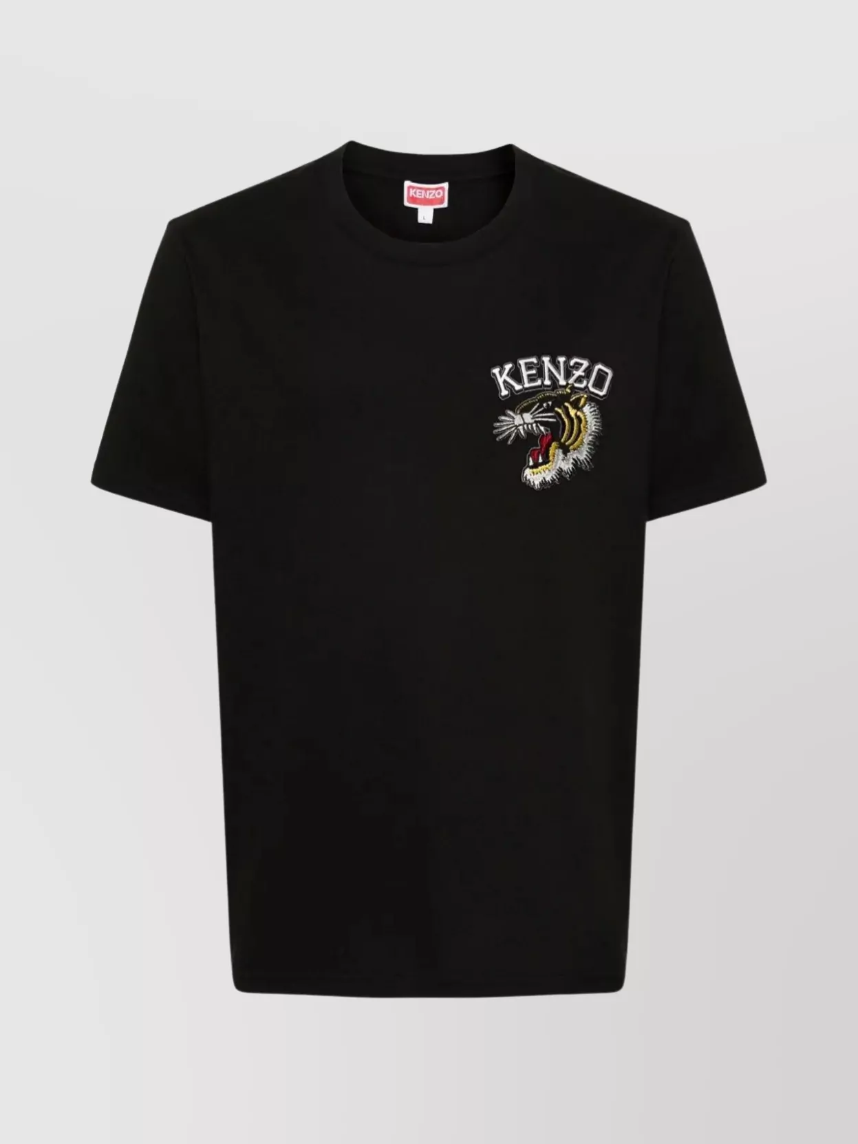 Shop Kenzo Timeless Crew Neck T-shirt With Straight Hem In Black