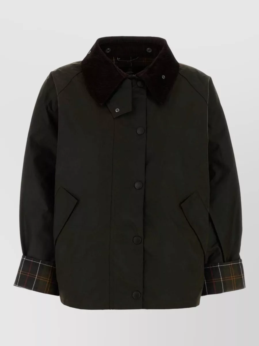 Barbour cotton single breasted coat