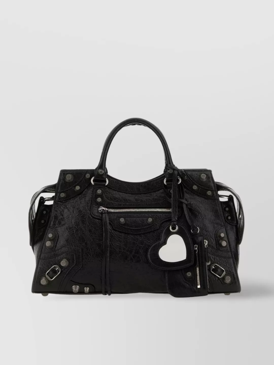 Shop Balenciaga Neo Cagole City Leather Shoulder Bag In Black