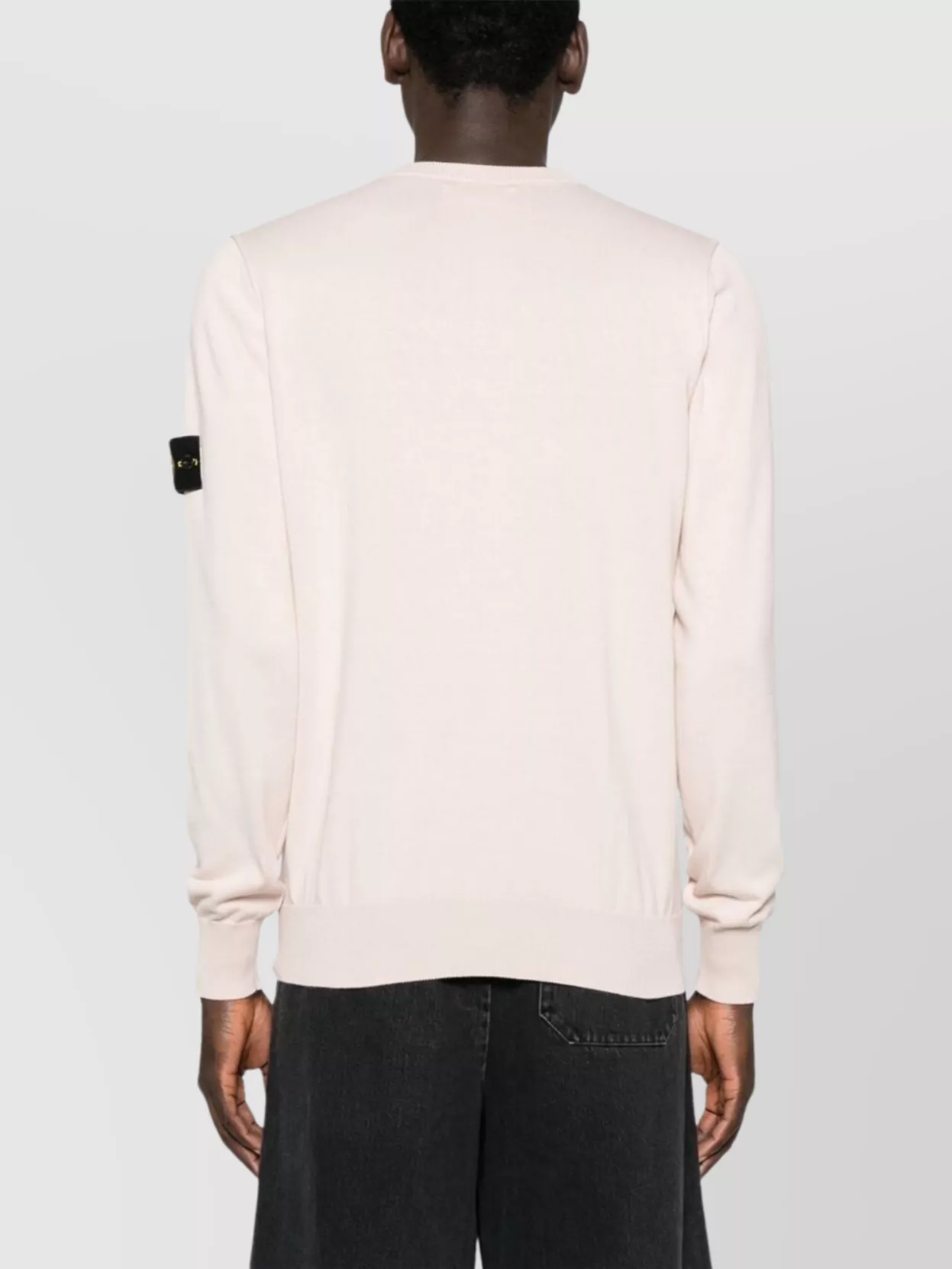 Stone Island Ribbed Cuff Long Sleeve Crew Neck Jumper