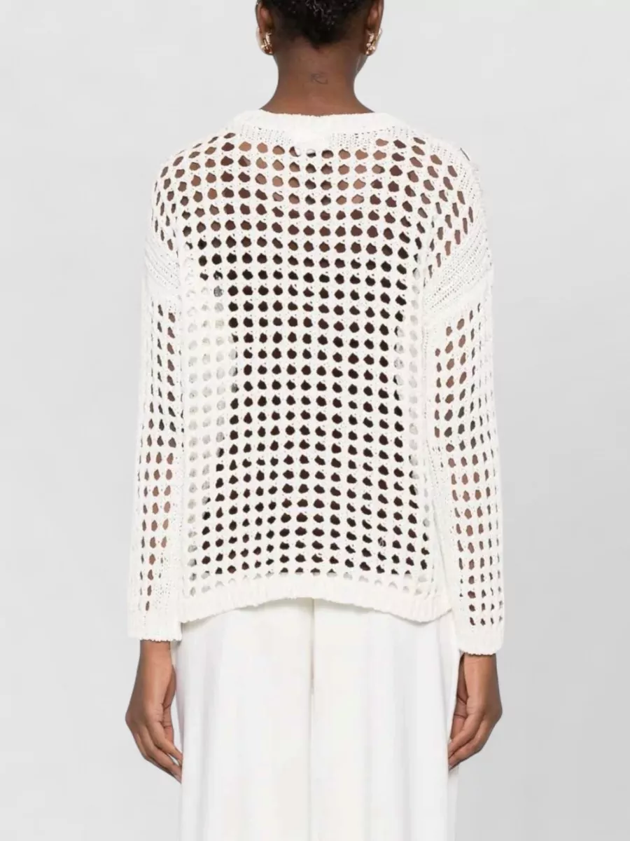 Max Mara Ribbed-Hem Crewneck Sweatshirt