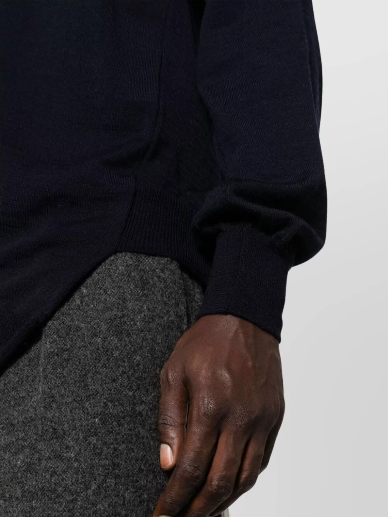 Comme Des Garçons Asymmetric Hem Wool Jumper