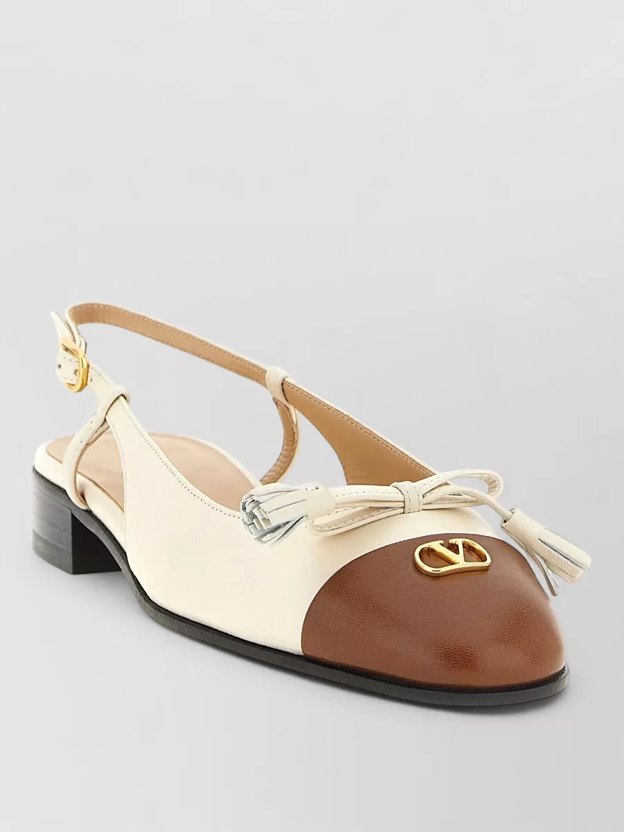 Valentino Garavani Leather Slingback Ballet Flats