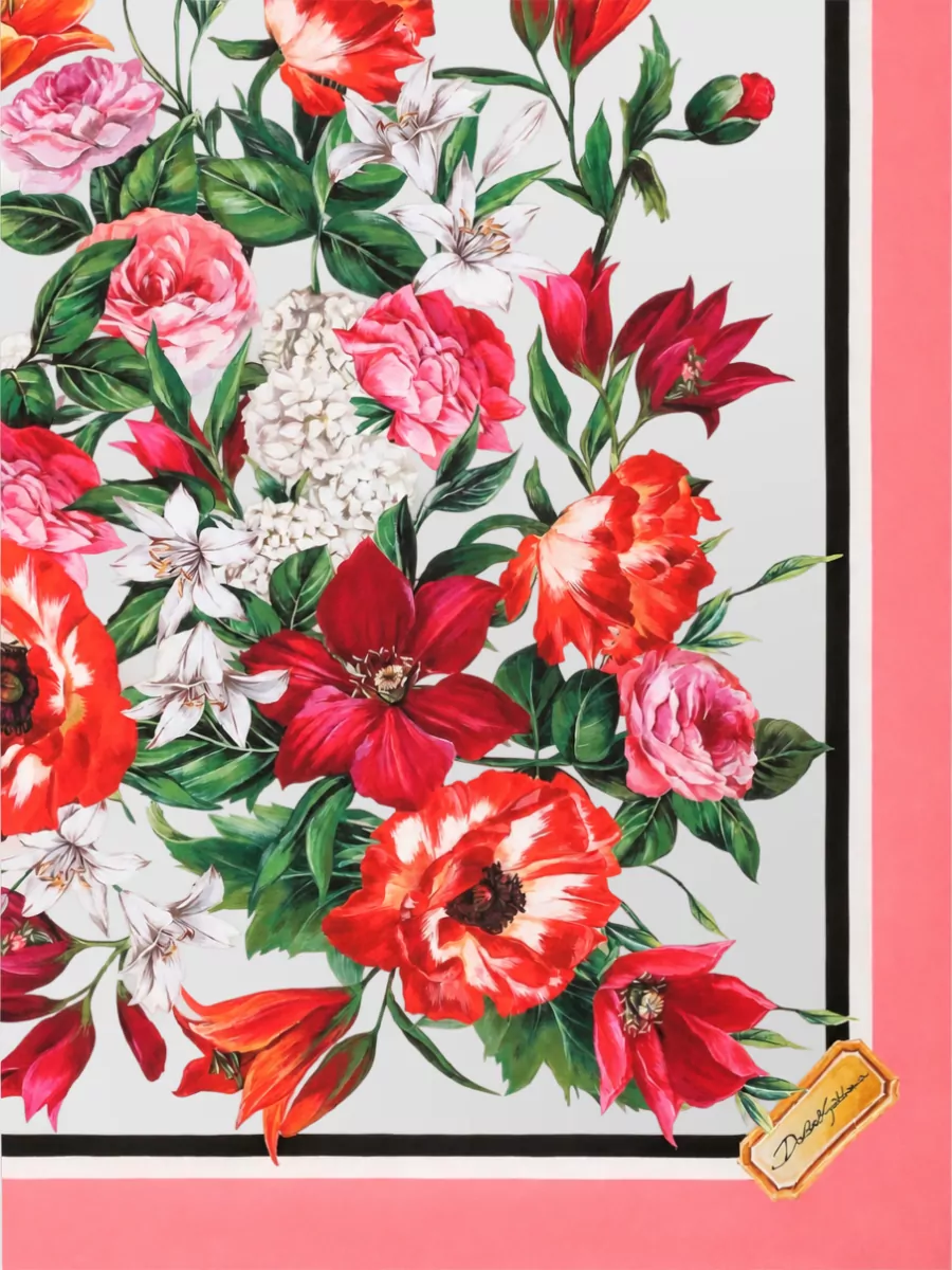 Dolce&Gabbana Silk Floral-Print Scarf