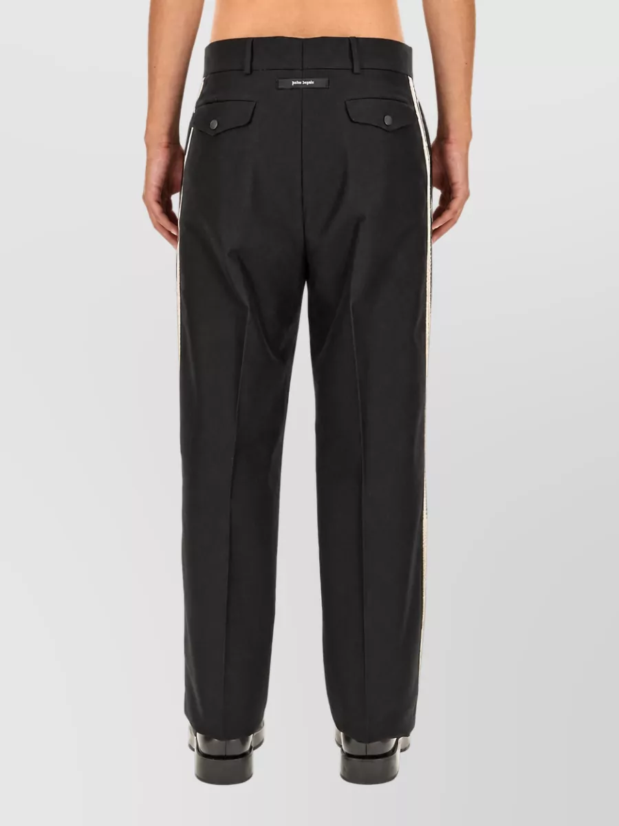 Palm Angels Logo-Trim Straight-Leg Trousers
