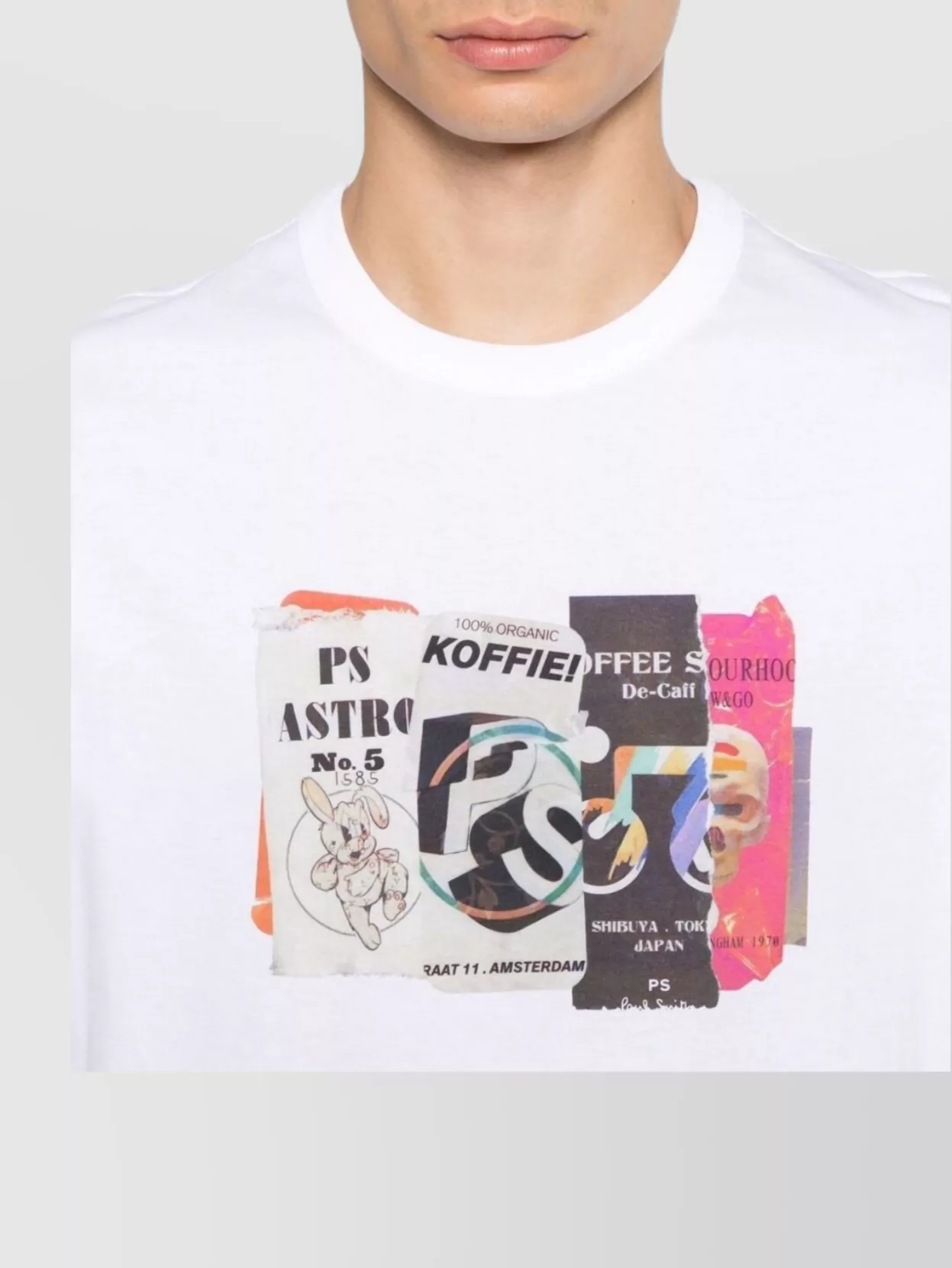PAUL SMITH COTTON CREW NECK T-SHIRT WITH GRAPHIC PRINT