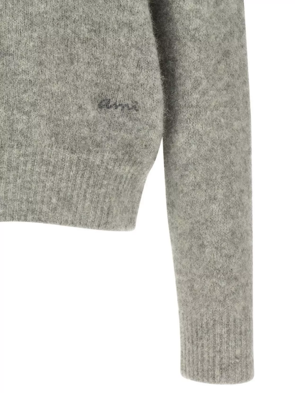 Ami Paris Ribbed Cuff Polo Knit Top