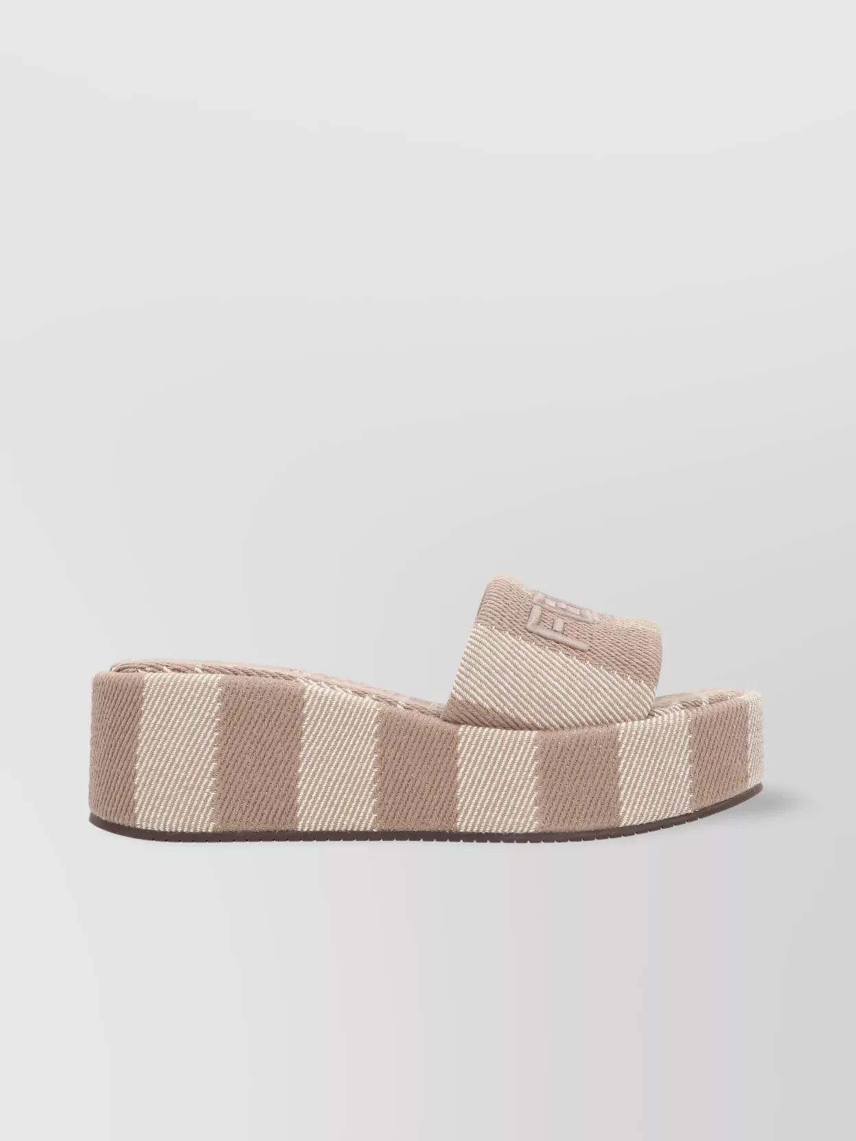 Fendi Sunshine Denim-effect Jacquard Flatform Slides