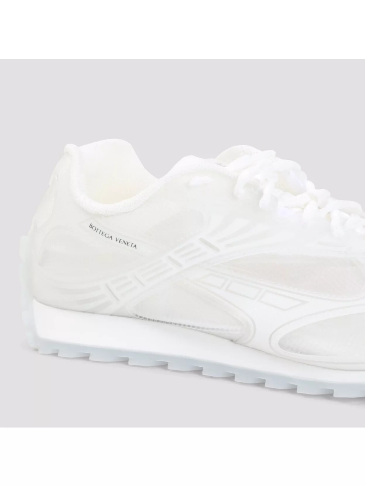 Bottega Veneta White Transparent Rubber Orbit Sneakers In White