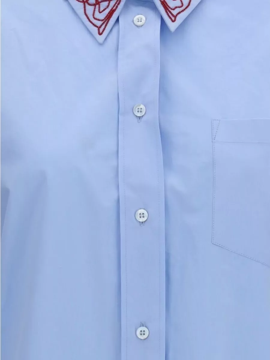 Fabiana Filippi Embellished cotton poplin boyfriend shirt