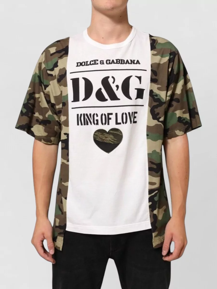 Dolce&Gabbana camouflage logo cotton t-shirt