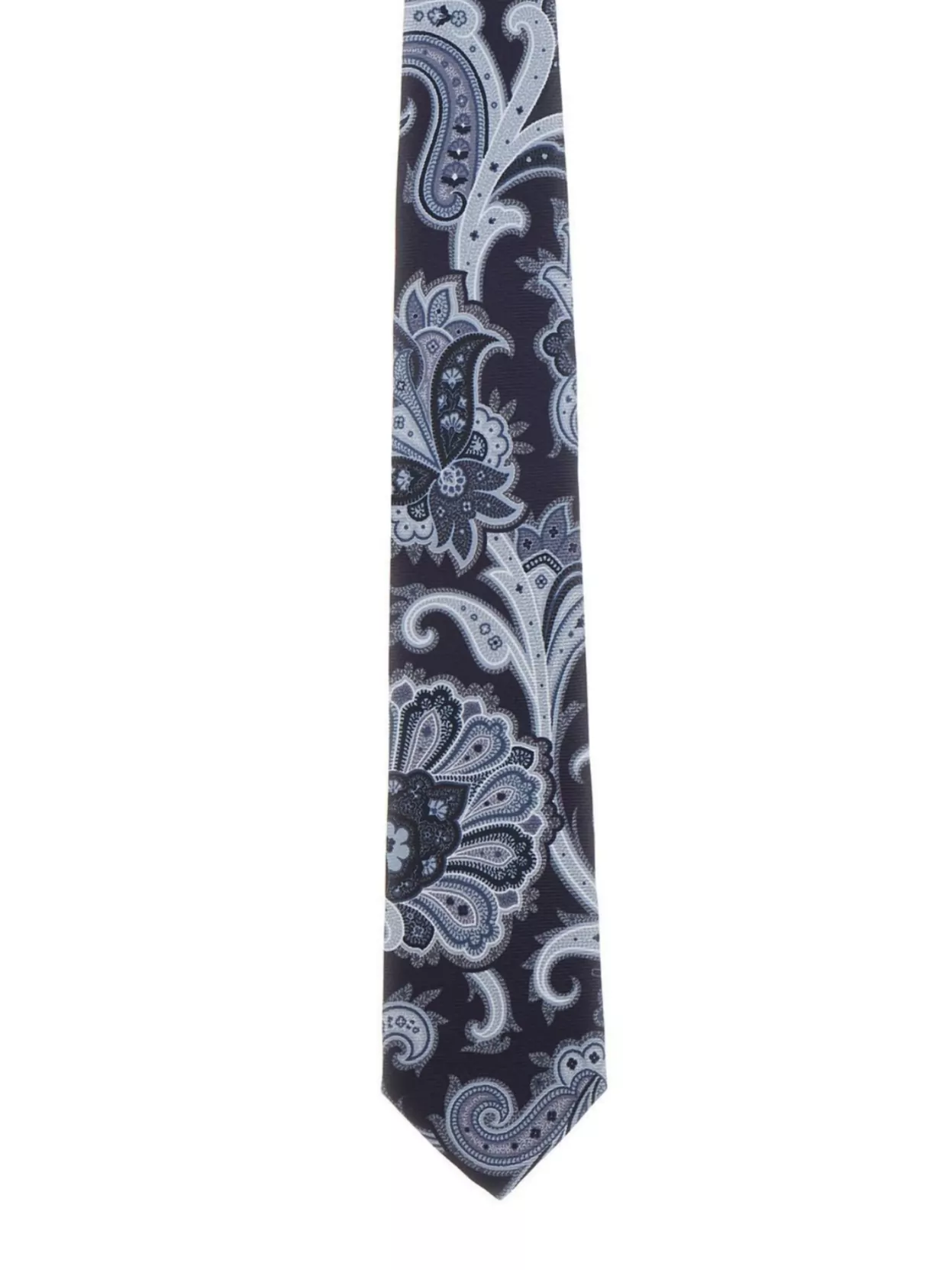 Etro Silk Tie With Embroidered Paisley Pattern