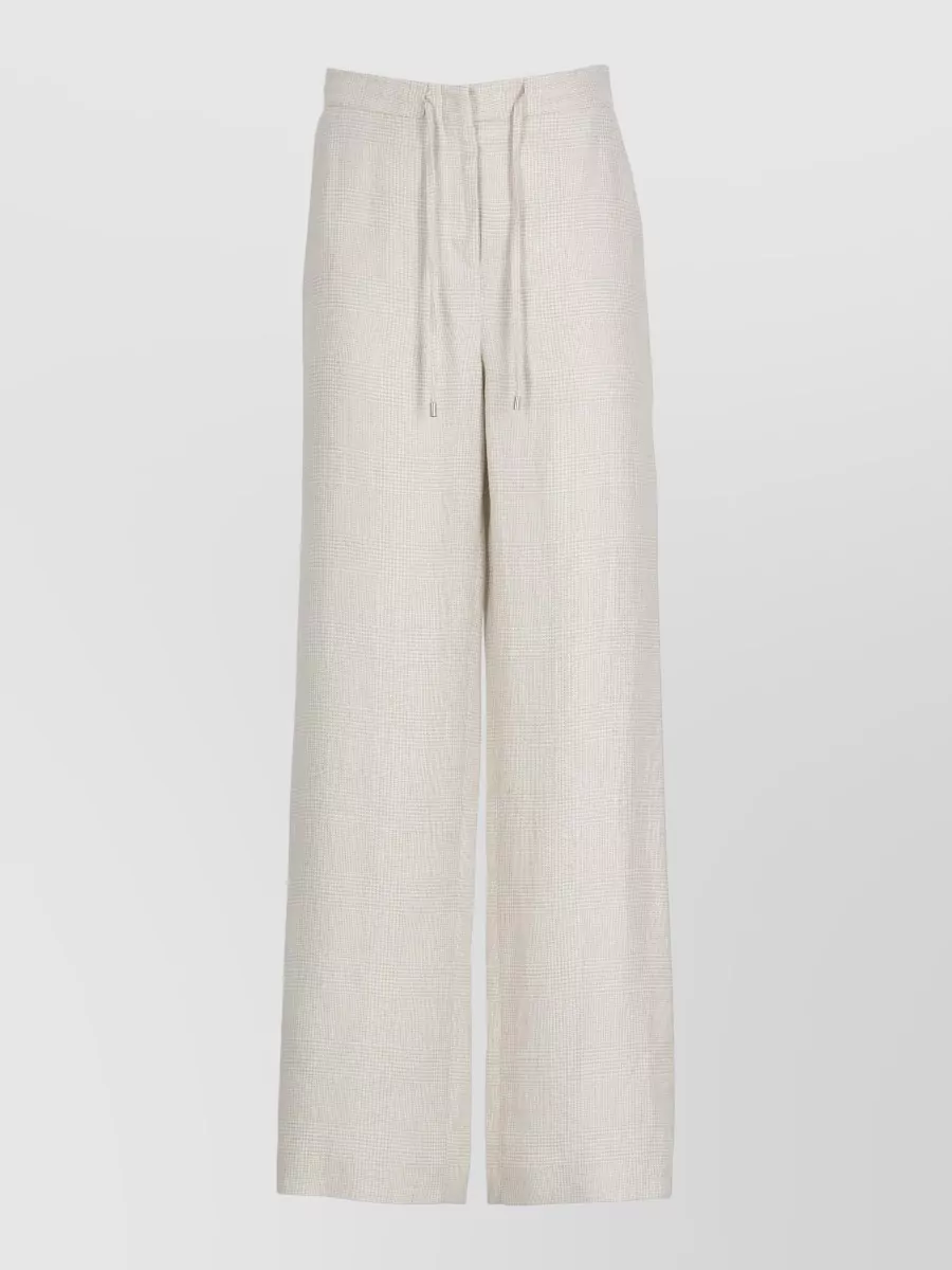 Lardini Linen Straight-Leg Wide-Leg Trousers