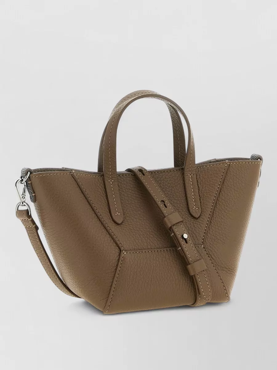 Brunello Cucinelli Mini Hammered Leather Handbag