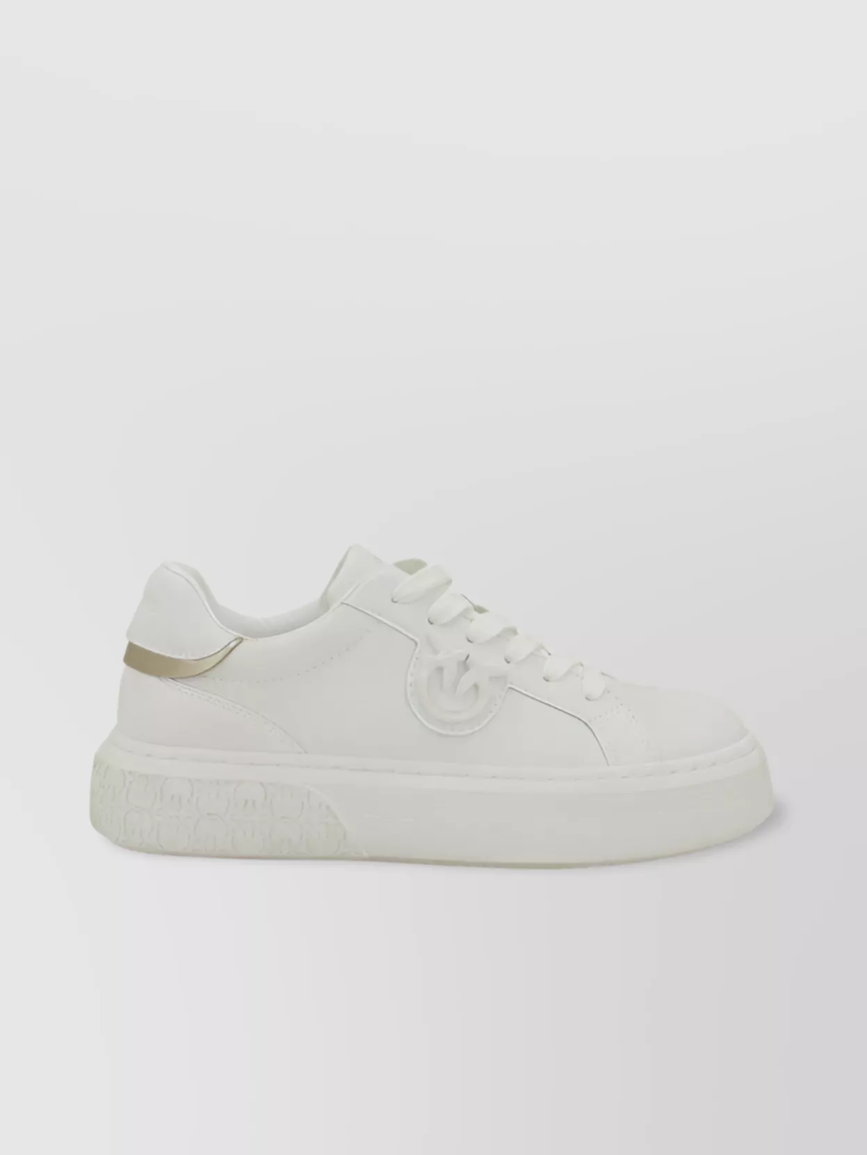 Pinko Chaussures De Tennis En Cuir Avec Semelle Plateforme