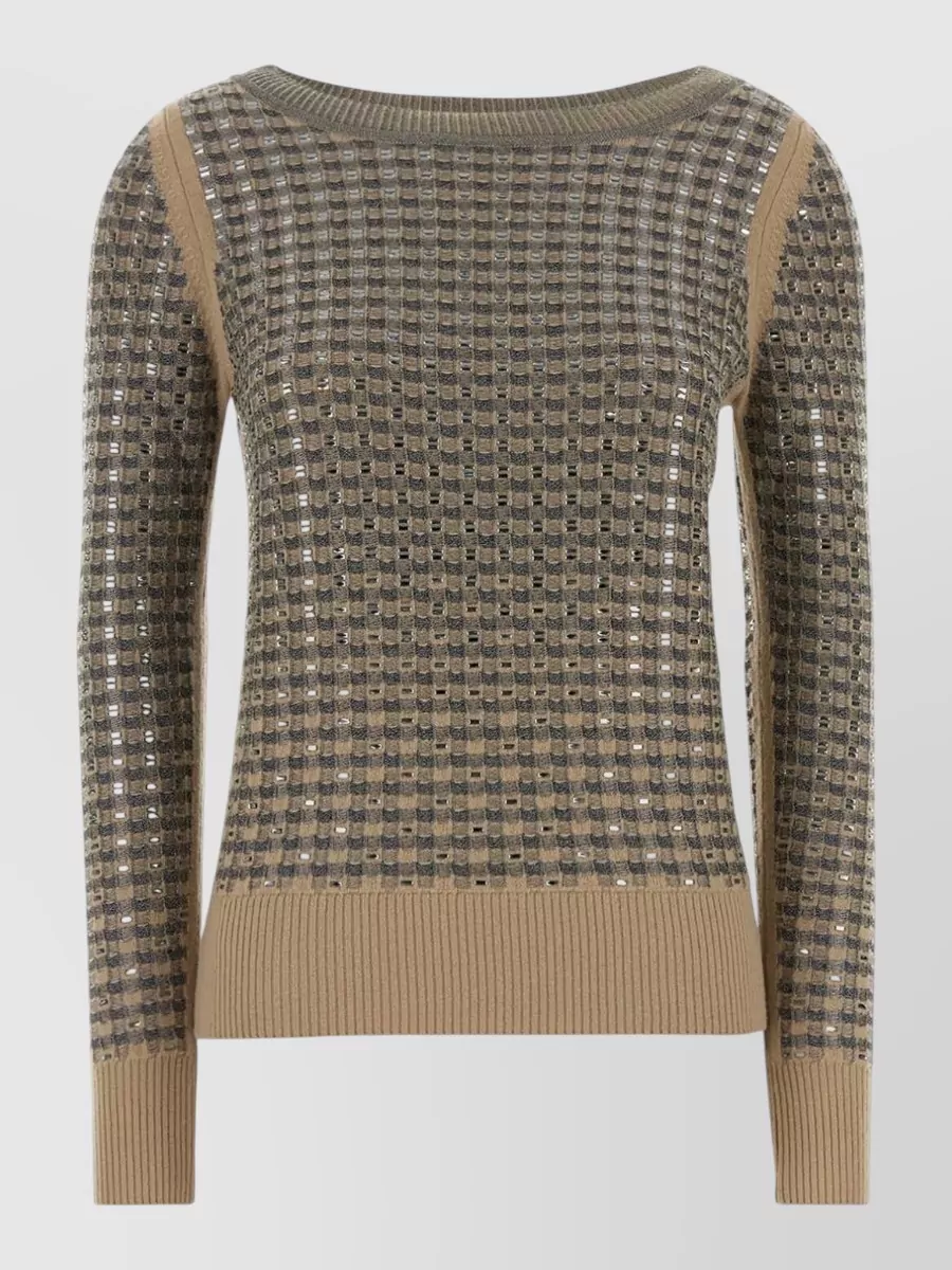 Ermanno Scervino cashmere-blend embroidered knit top