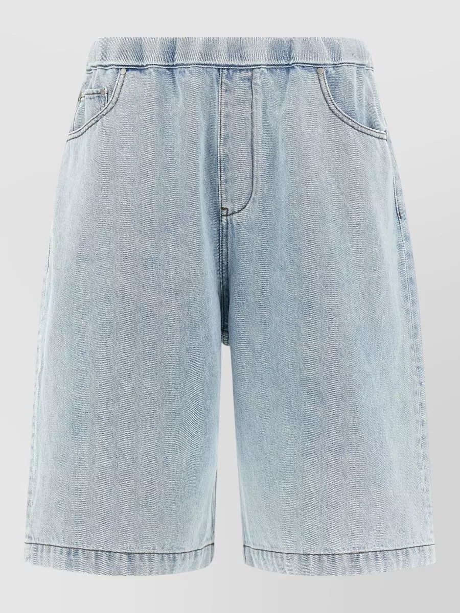 Entire Studios denim wide-leg bermuda shorts