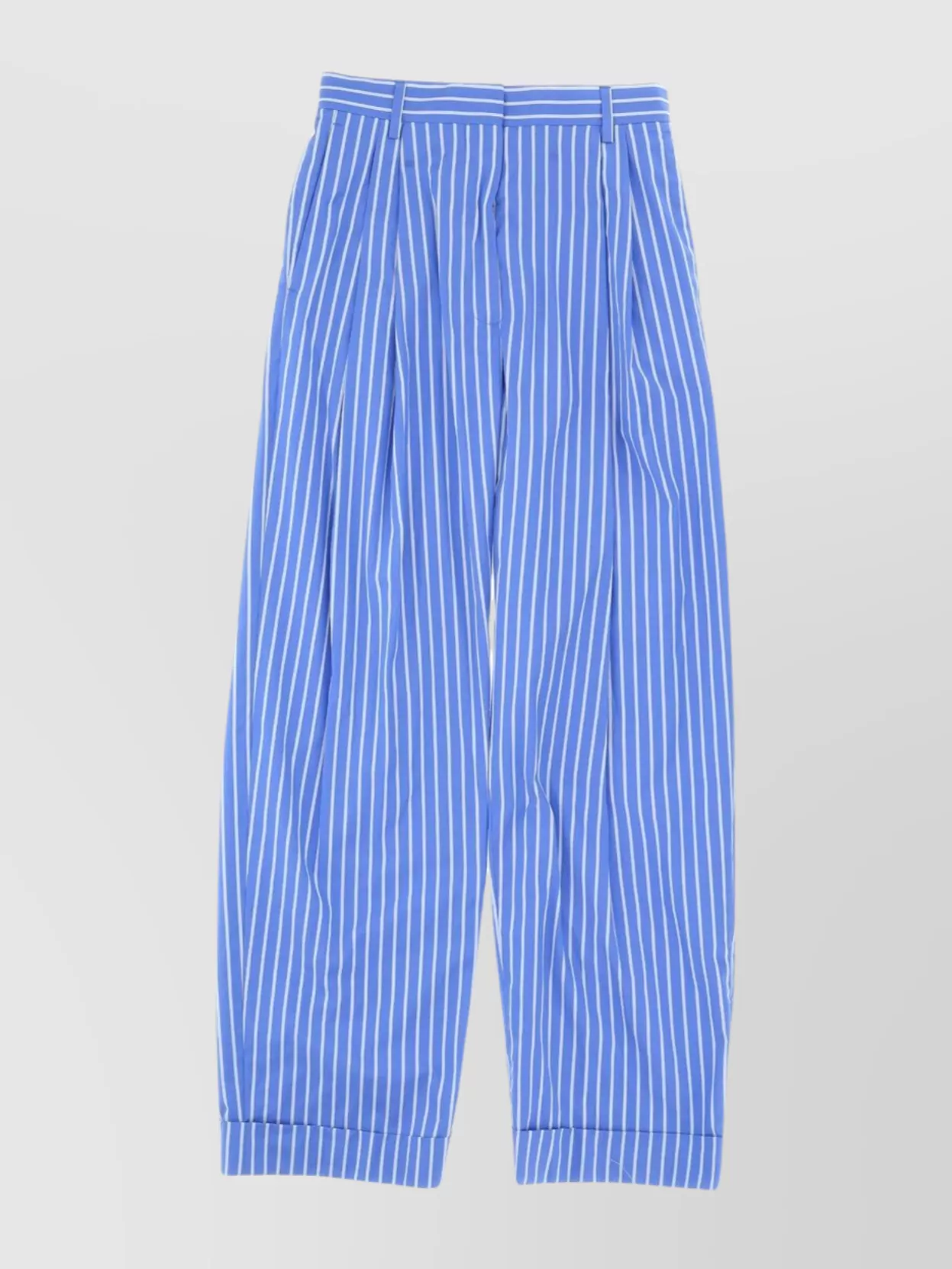 Shop Dries Van Noten Striped Wide Leg Trousers With Elastic Waistband