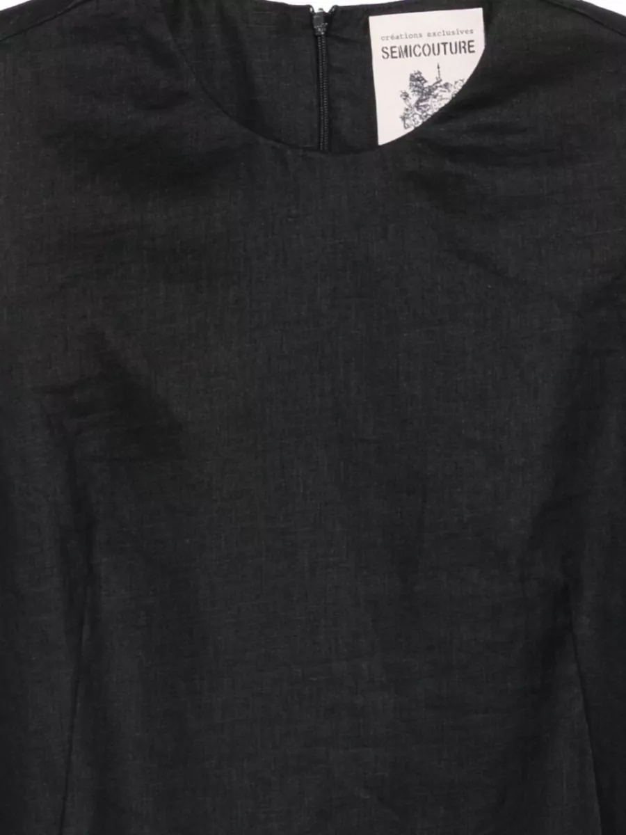 Semicouture Linen Sleeveless Mini Dress