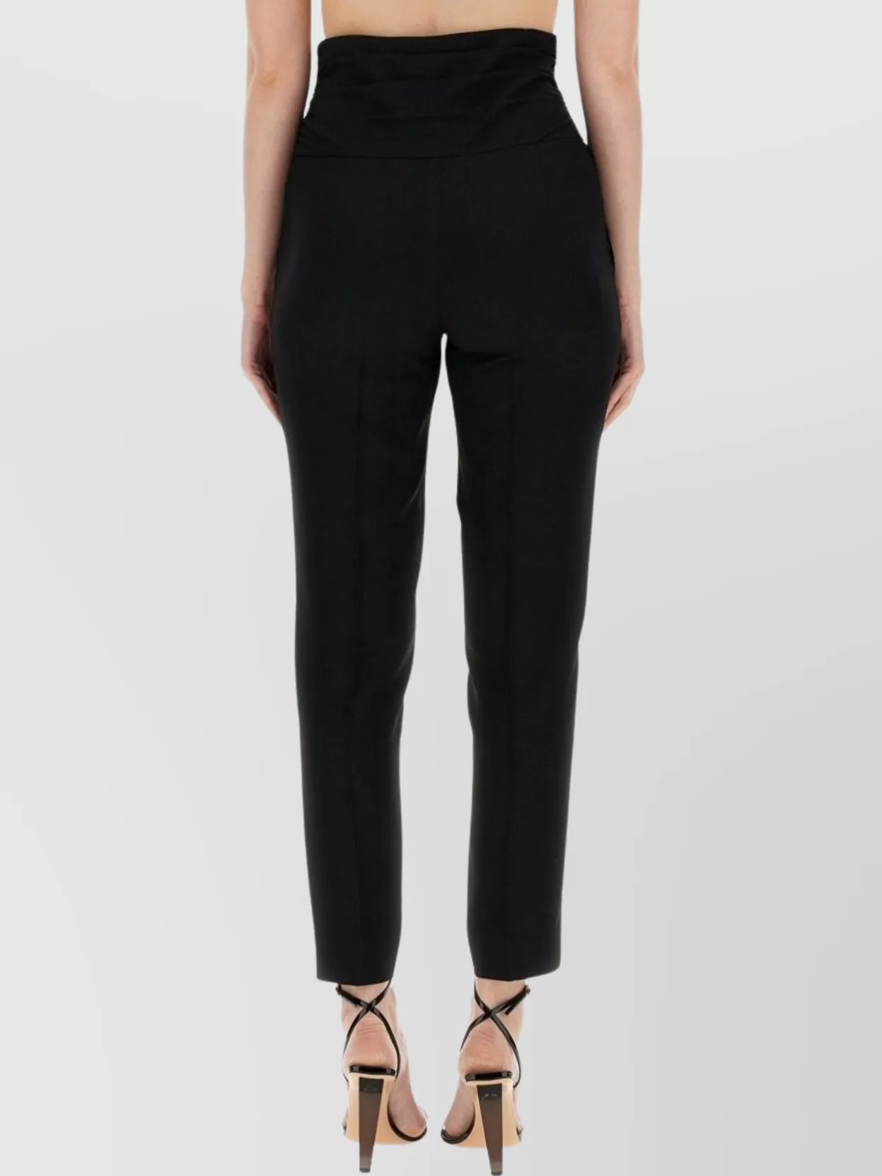 Moschino Heart Embellished High-Waisted Ankle Trousers