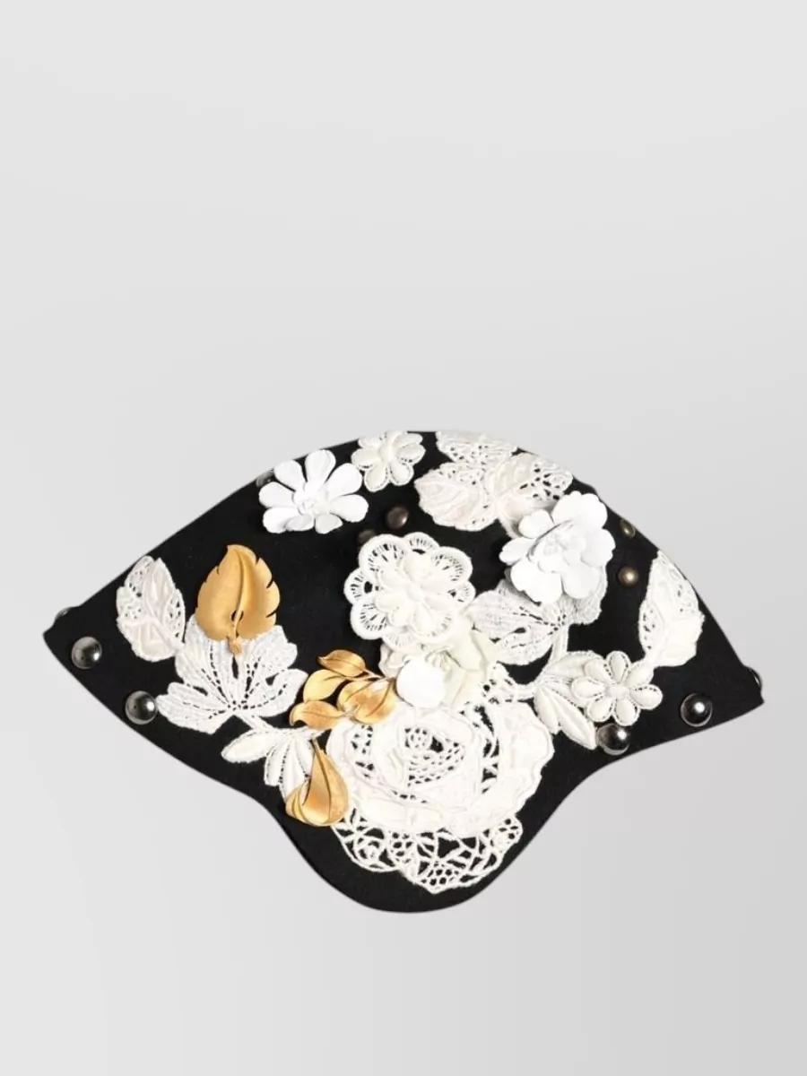 Dolce&Gabbana Wool Floral Cloche Hat