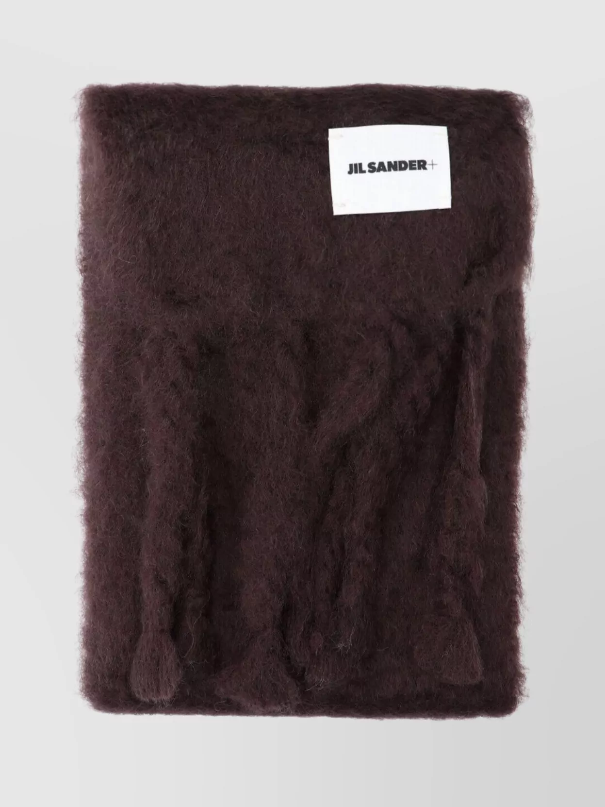 Jil Sander Luxurious Soft Fringed Scarf Accessory In Black