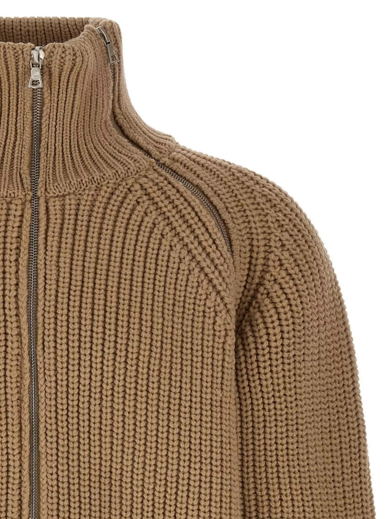 Dries Van Noten "Monty" High Collar Ribbed Texture Sweater