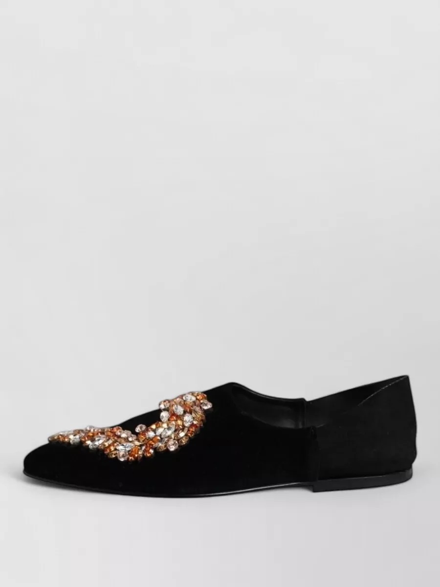 Dolce&Gabbana Velvet Embellished Loafers
