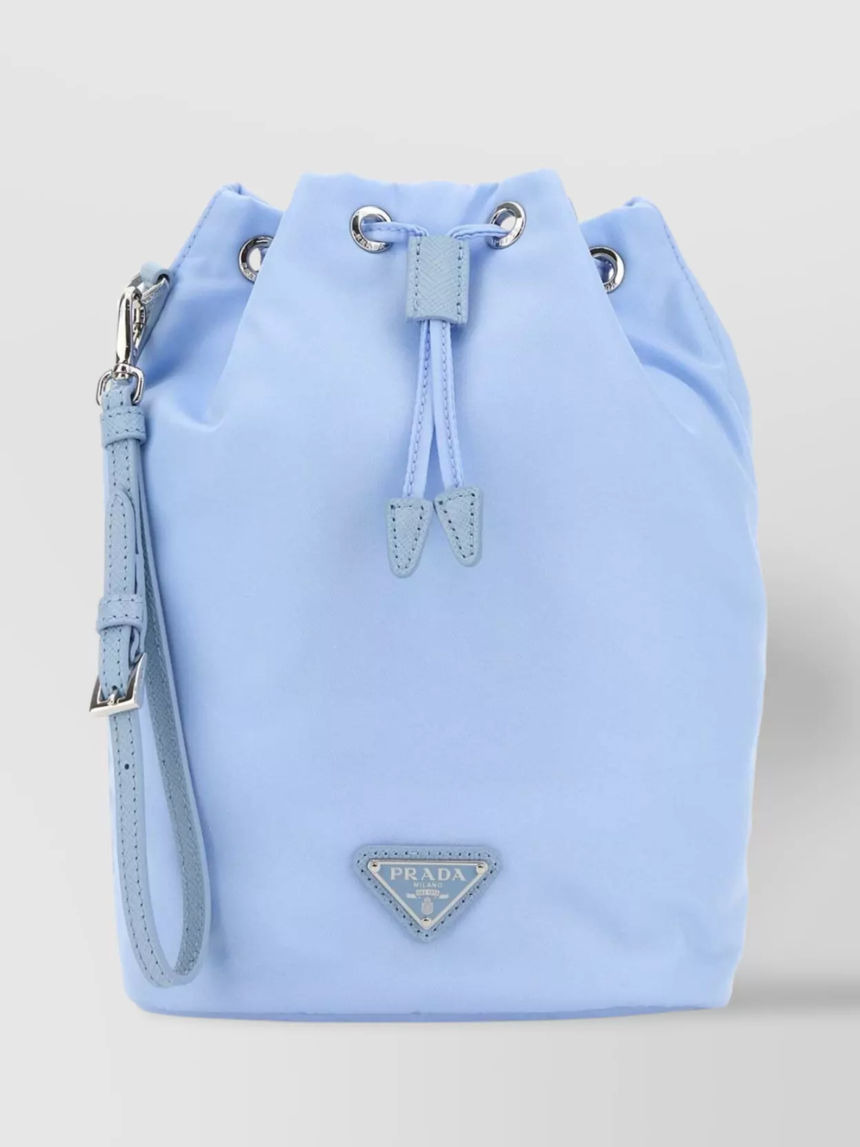 Prada Nylon Clutch With Adjustable Strap And Silver-tone Hardware