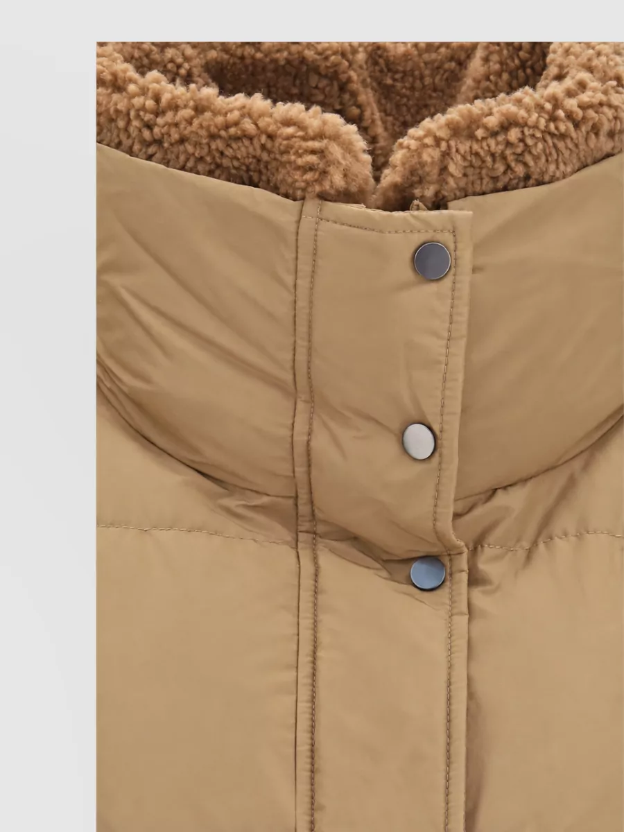 Brunello Cucinelli Padded Parka Coat With Shearling Collar