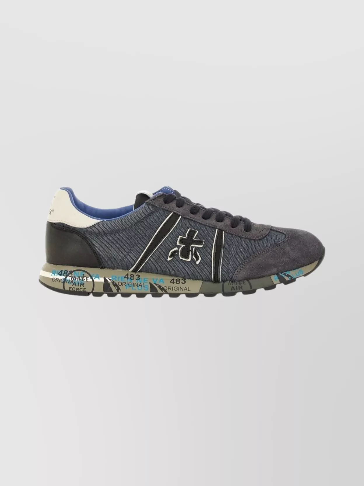 Premiata Stylish Sneakers With Contrast Sole And Round Toe
