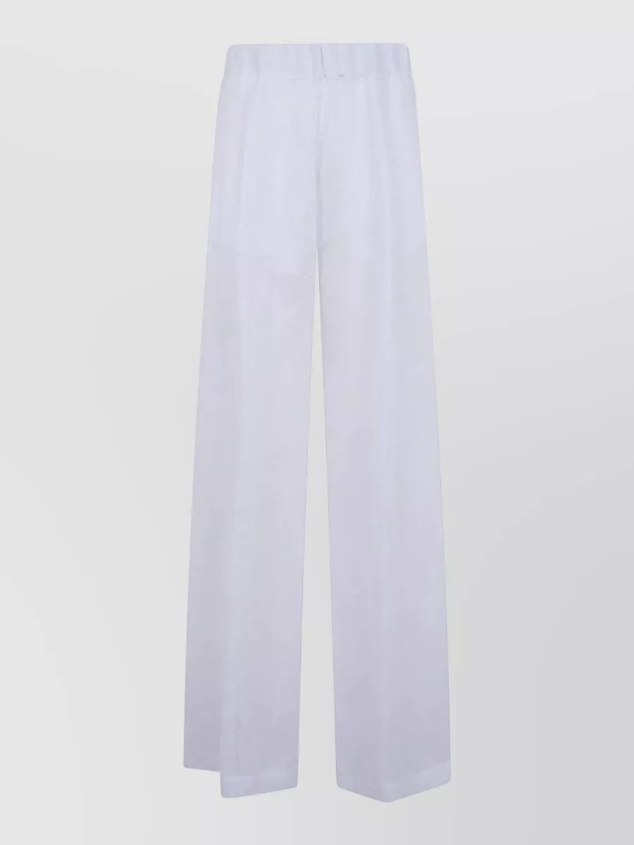 Semicouture linen wide-leg trousers