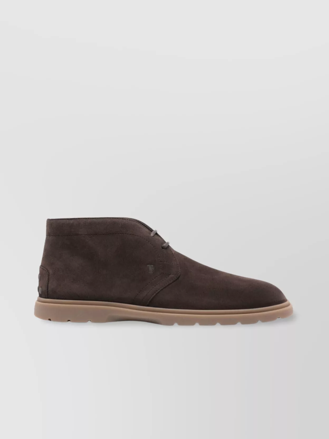 Tod's Round Toe Suede Ankle Boots In Brown