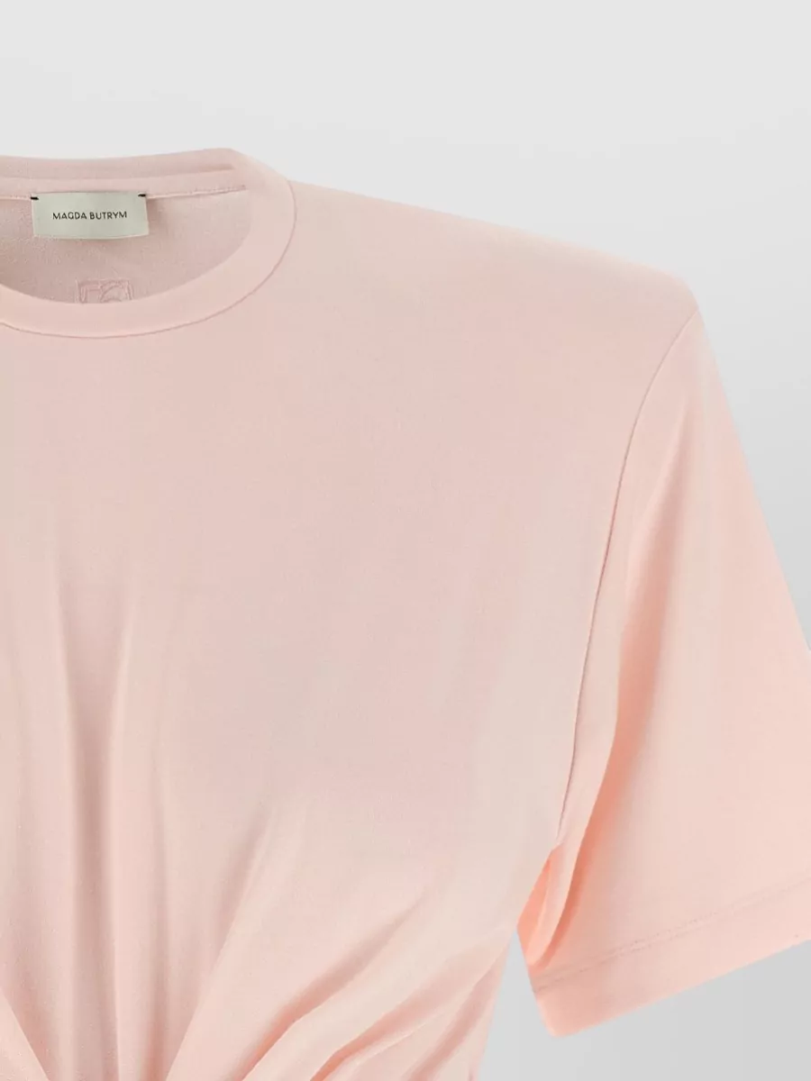 Magda Butrym Re26 01 Crew Neck Knotted T Shirt