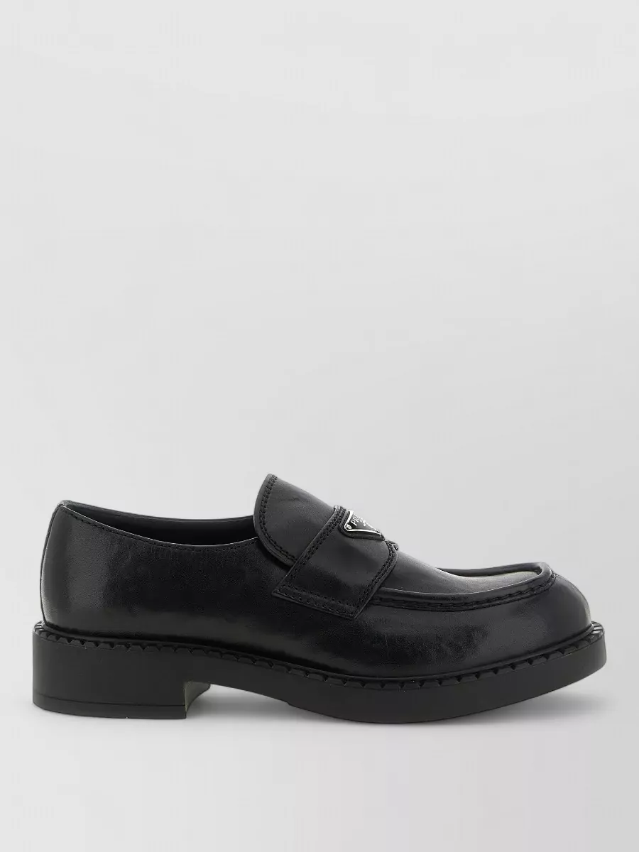 Prada leather monk shoes