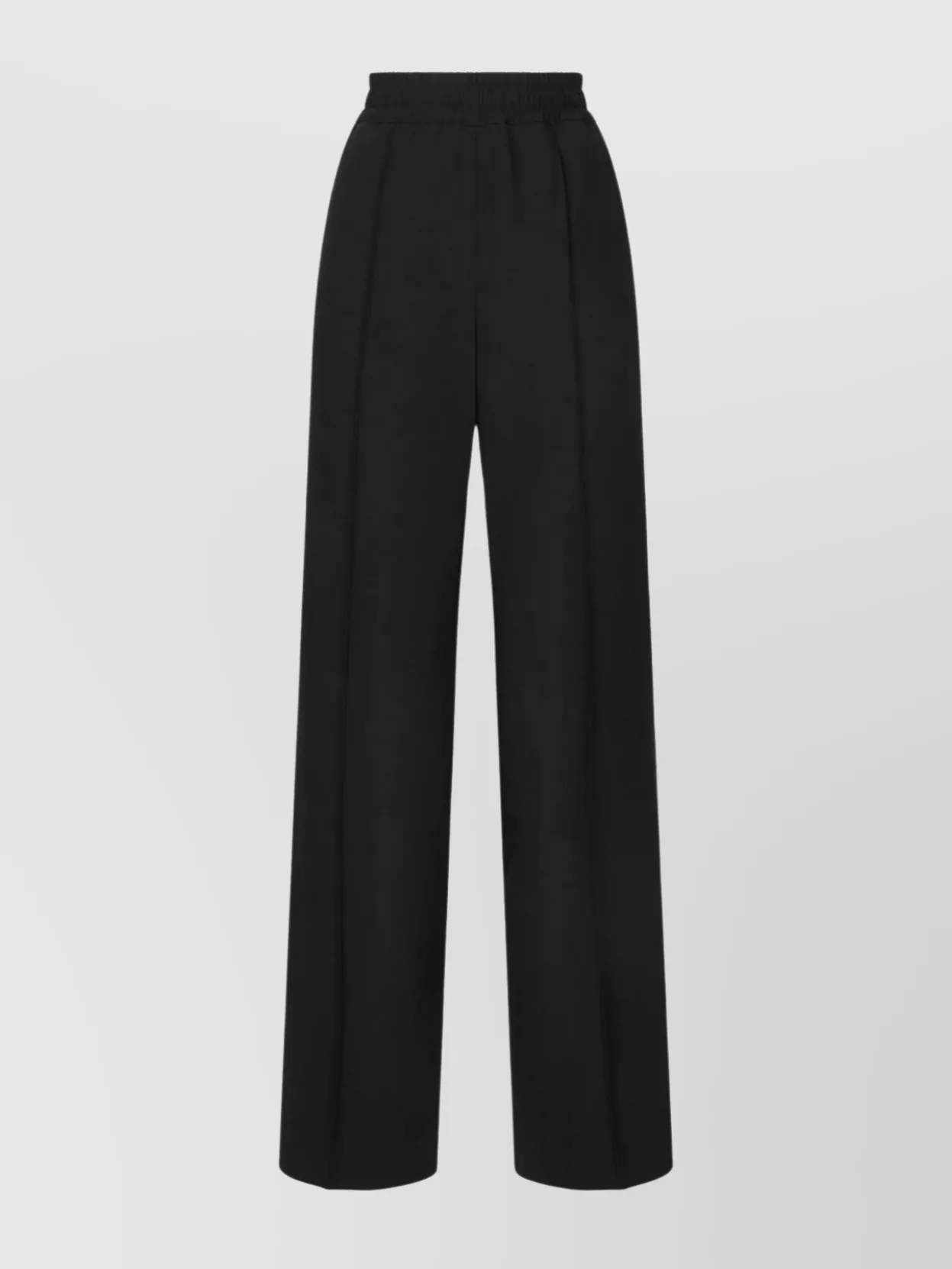 Dolce & Gabbana Wool Blend Straight-leg Trousers In Black
