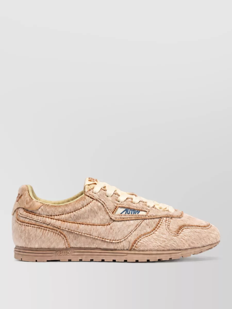 Autry pony hair leather low-top sneakers