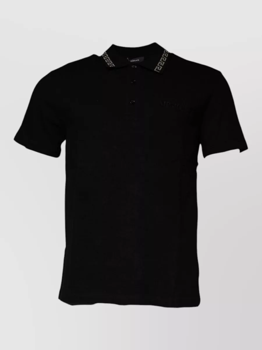 Versace viscose short-sleeve polo t-shirt