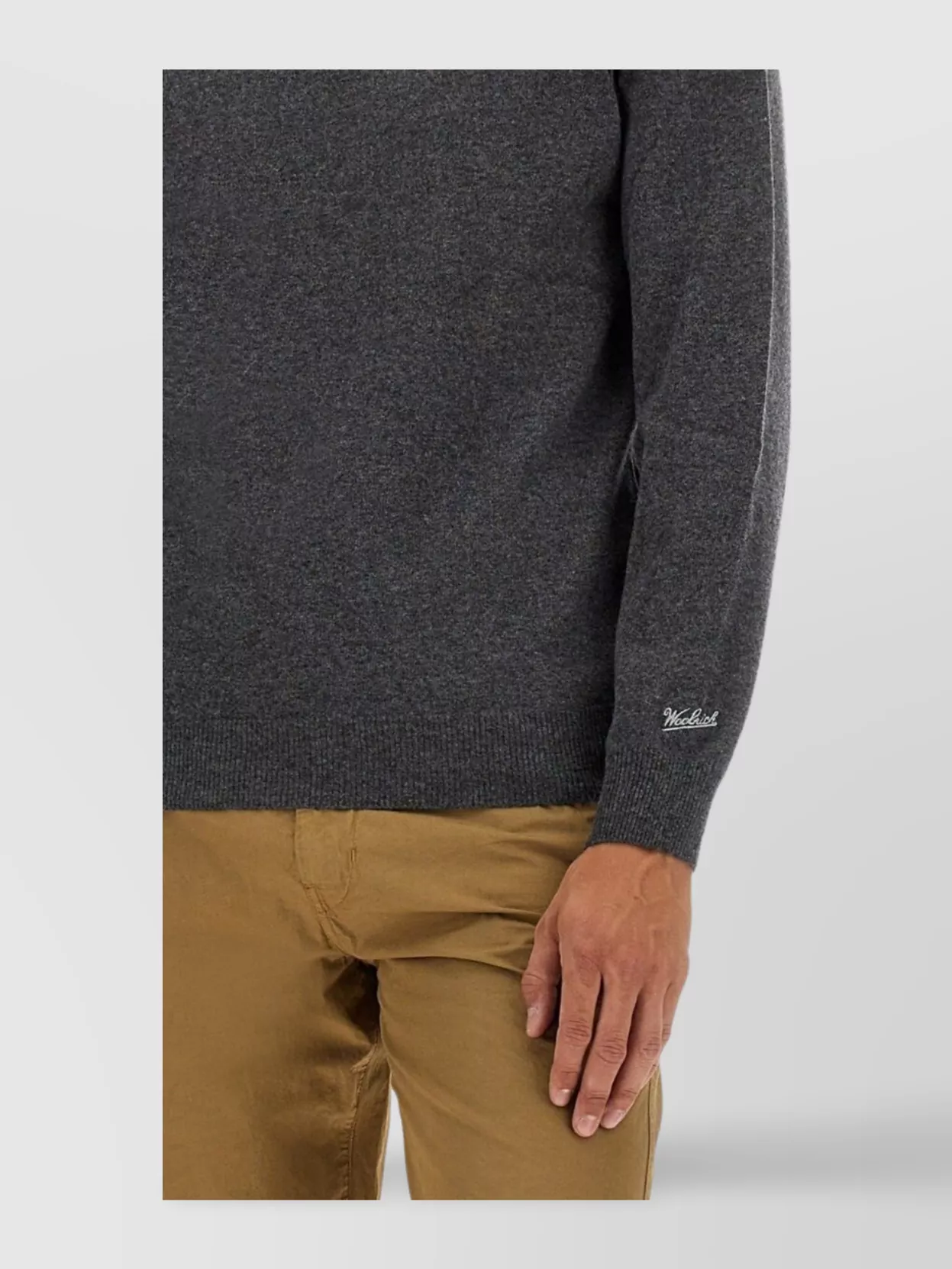Woolrich Crew Neck Sweater Ribbed Cuffs