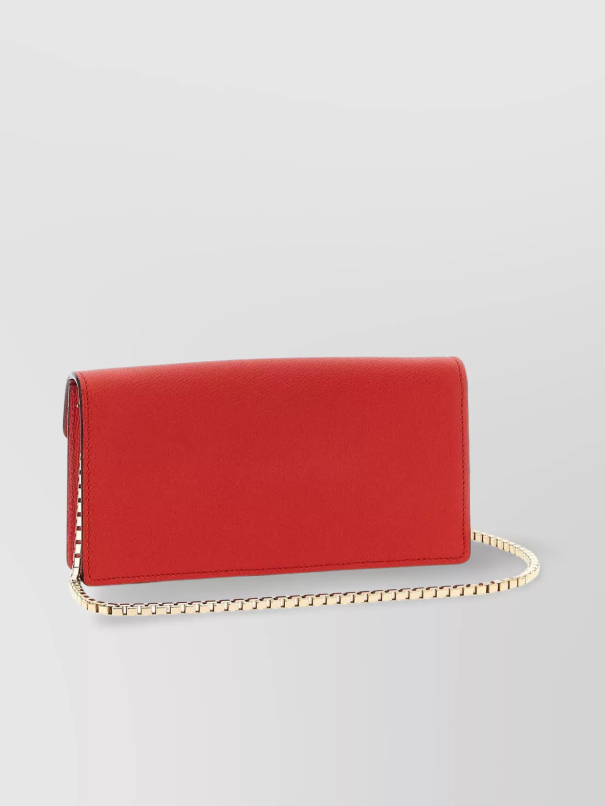 Valextra Chain Strap Rectangular Clutch With Textured Finish